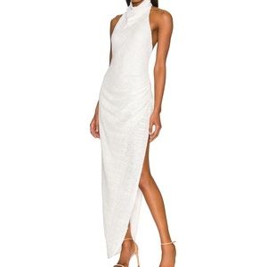 Revolve Samba Gown white sequin